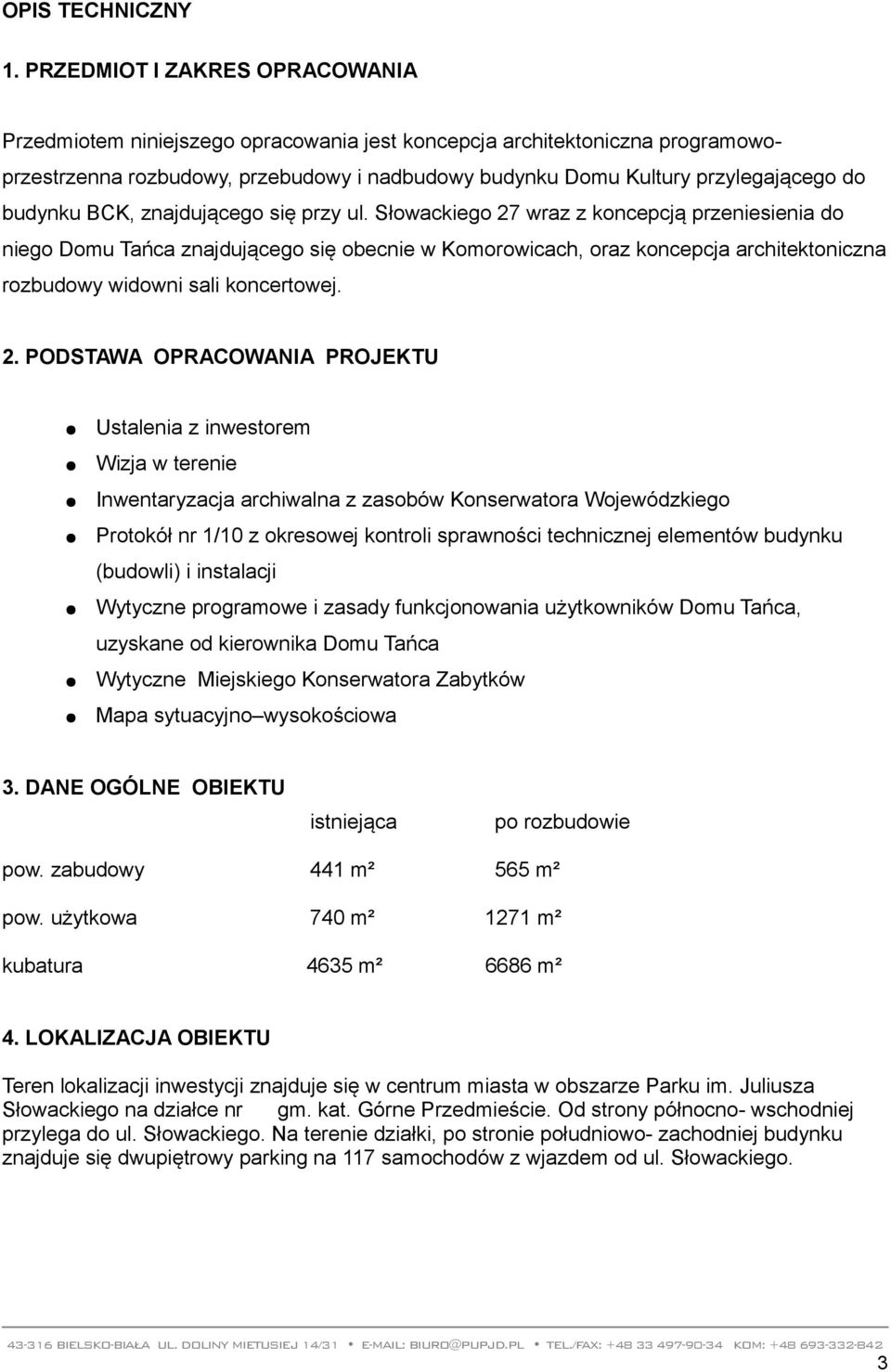 budynku BCK, znajdującego się przy ul.