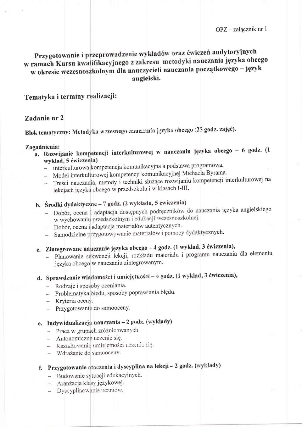 (1 wyklad,5 6w ompetencj a kor:nunikac yjna a podstawa pro a. lnte lturowa wej kompetencji komunikacyjnej Mi a Byrama.