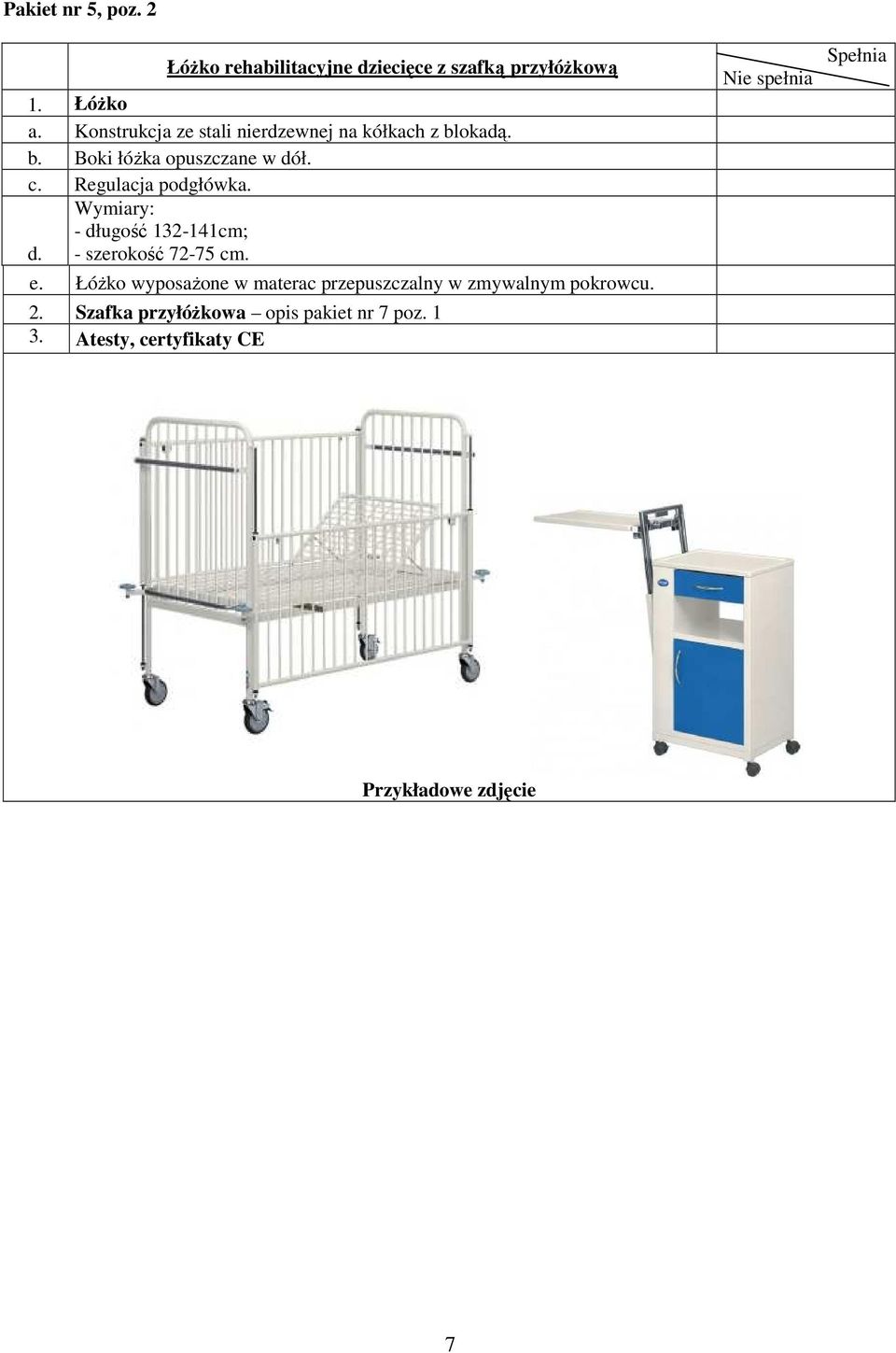 Regulacja podgłówka. - długość 132-141cm; d. - szerokość 72-75 cm. e.