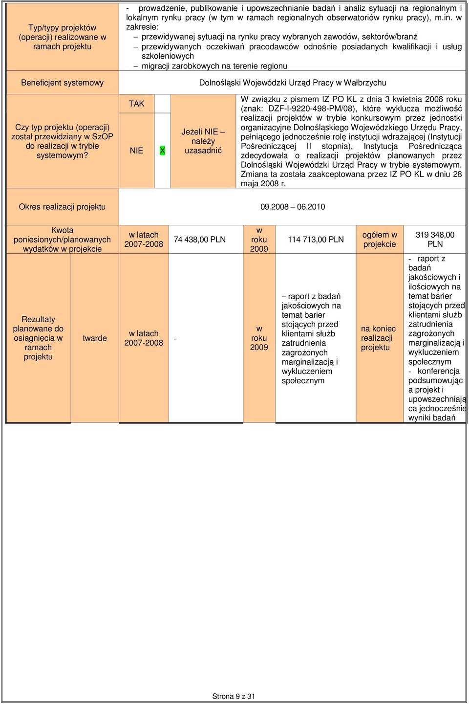 w zakresie: przewidywanej sytuacji na rynku pracy wybranych zawodów, sektorów/branŝ przewidywanych oczekiwań pracodawców odnośnie posiadanych kwalifikacji i usług szkoleniowych migracji zarobkowych
