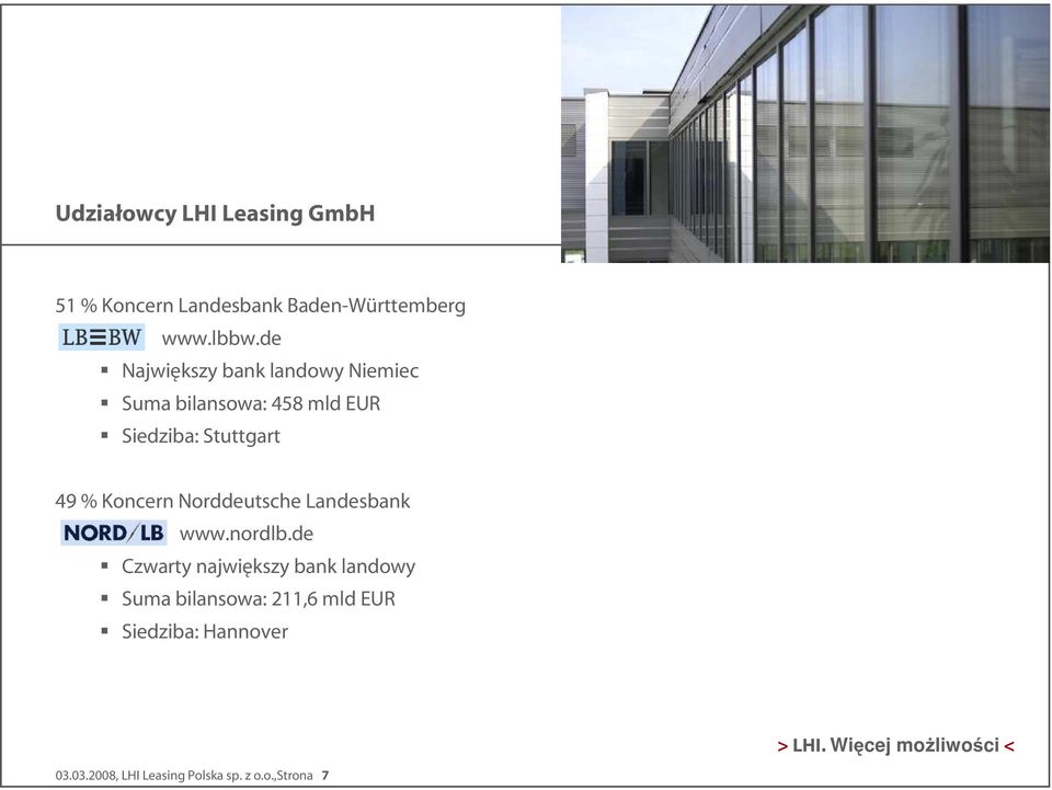 % Koncern Norddeutsche Landesbank www.nordlb.