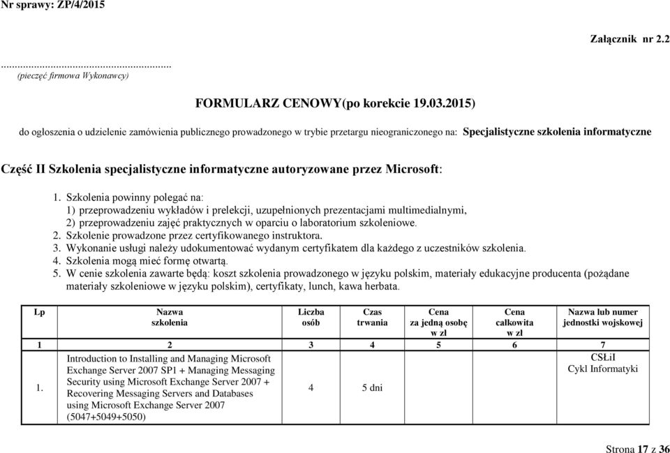 autoryzowane przez Microsoft: Lp 1.