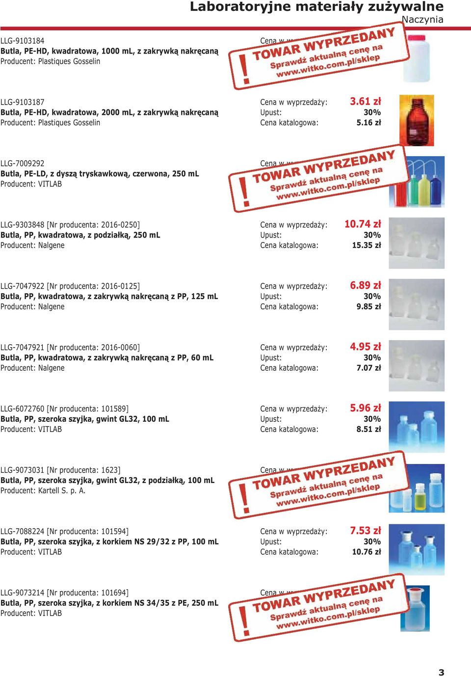 16 zł LLG-7009292 Butla, PE-LD, z dyszą tryskawkową, czerwona, 250 ml Producent: VITLAB 15.11 zł 18.