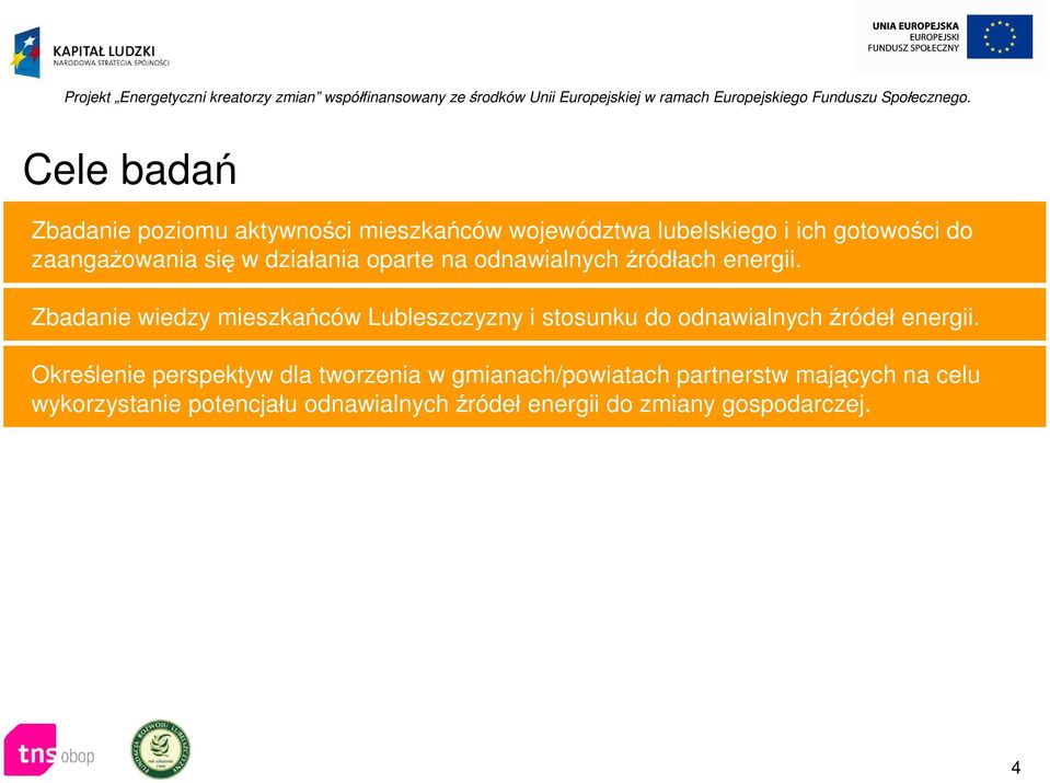Zbadanie wiedzy mieszkańców Lubleszczyzny i stosunku do odnawialnych źródeł energii.