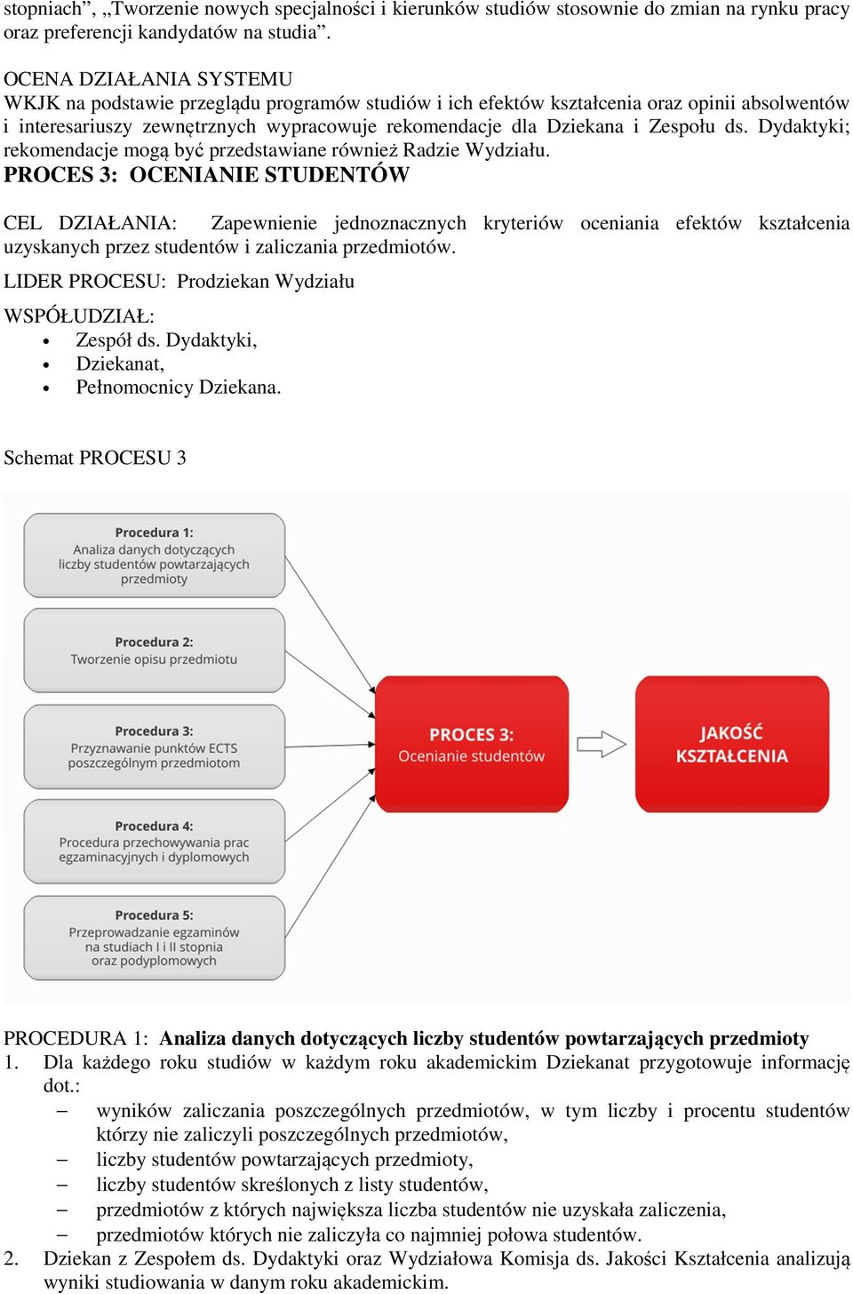 ds. Dydaktyki; rekomendacje mogą być przedstawiane również Radzie Wydziału.