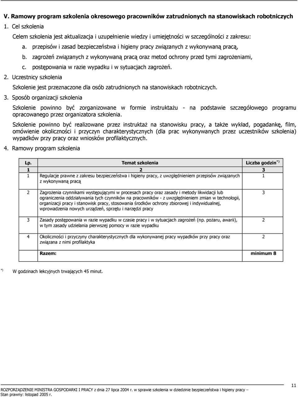 postępowania w razie wypadku i w sytuacjach zagrożeń.. Uczestnicy szkolenia Szkolenie jest przeznaczone dla osób zatrudnionych na stanowiskach robotniczych.