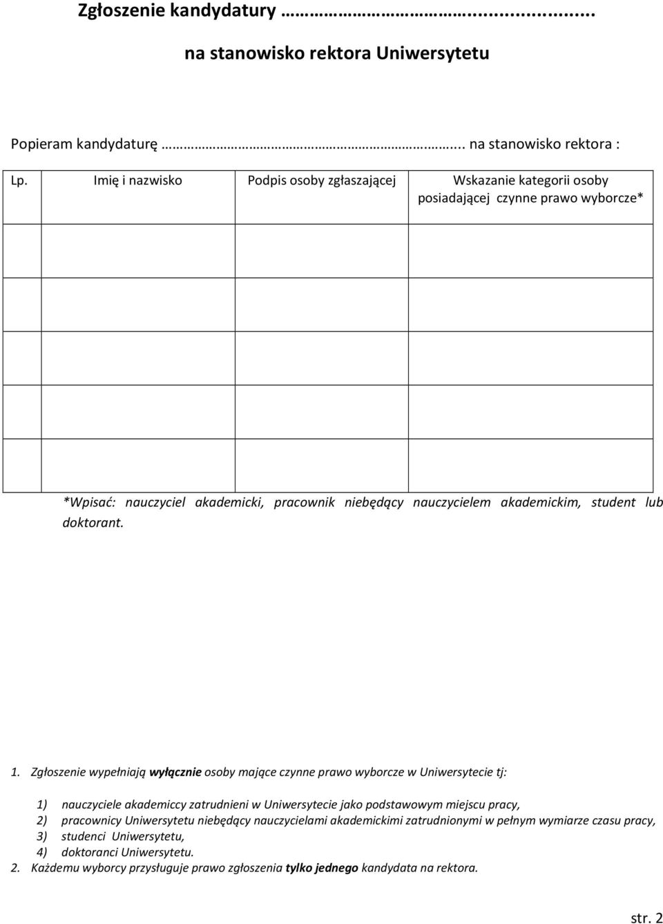 student lub doktorant. 1.