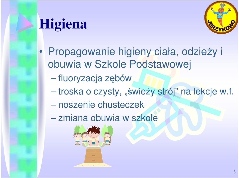 troska o czysty, świeŝy strój na lekcje w.f.