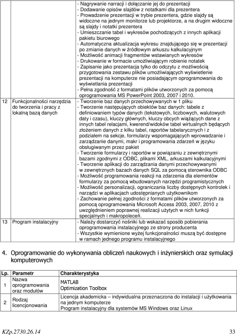 innych aplikacji pakietu biurowego - Automatyczna aktualizacja wykresu znajdującego się w prezentacji po zmianie danych w źródłowym arkuszu kalkulacyjnym - Możliwość animacji fragmentów wstawianych