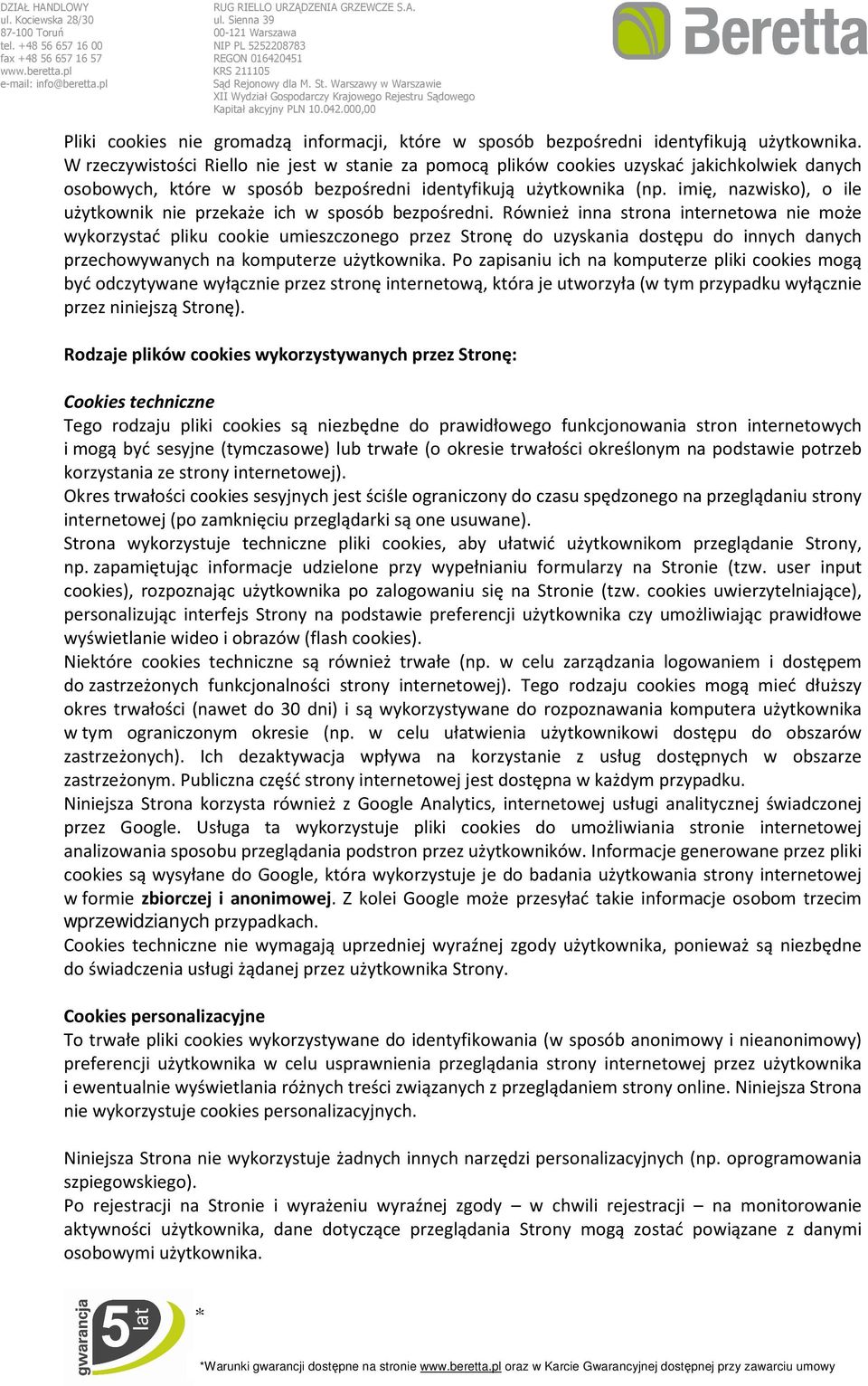 imię, nazwisko), o ile użytkownik nie przekaże ich w sposób bezpośredni.