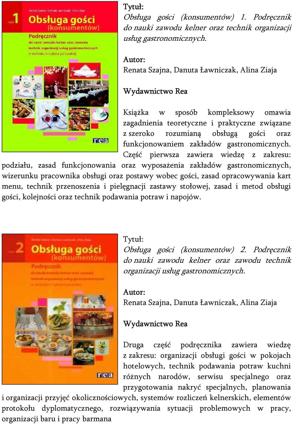 gastronomicznych.