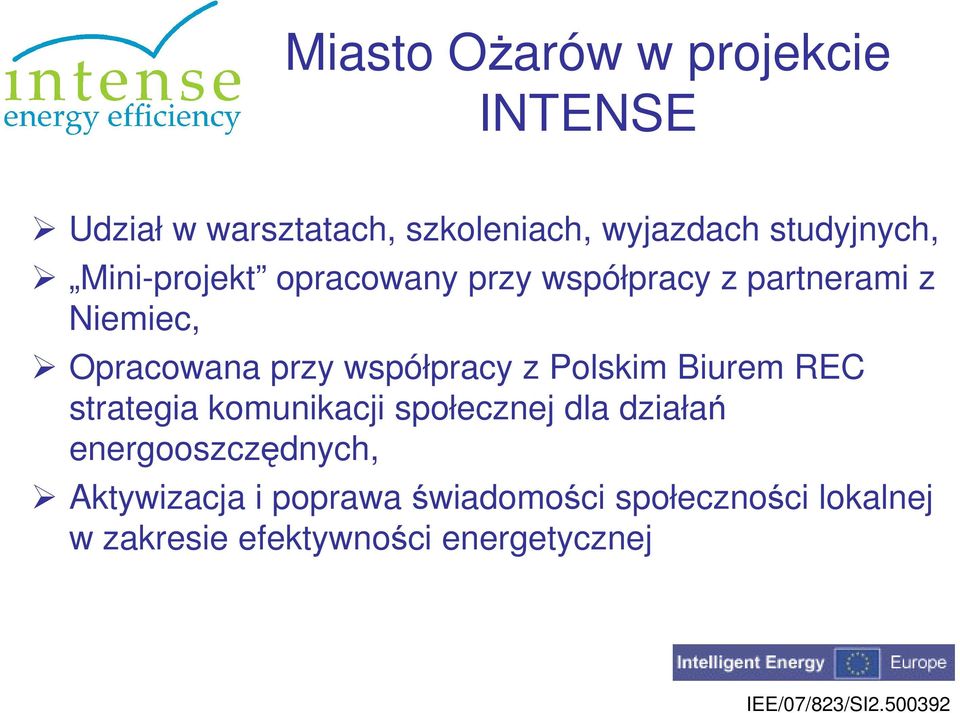 przy współpracy z Polskim Biurem REC strategia komunikacji społecznej dla działań