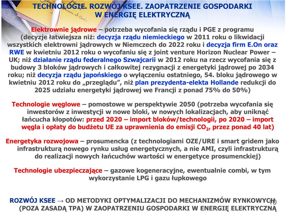 elektrowni jądrowych w Niemczech do 2022 roku i decyzja firm E.