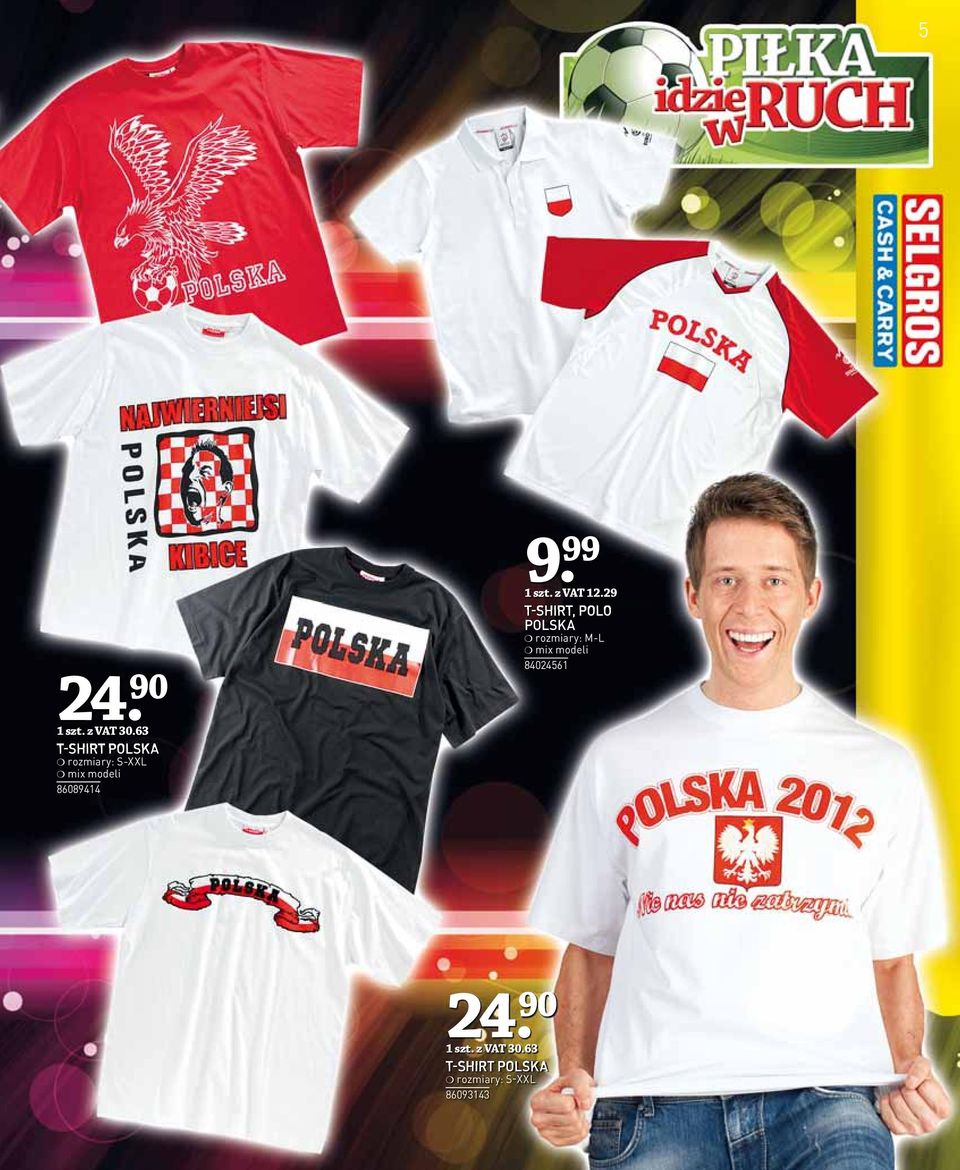 84024561 T-SHIRT POLSKA rozmiary: S-XXL mix modeli