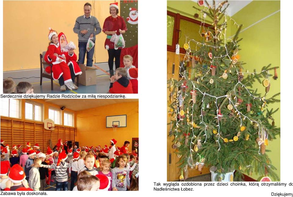 Tak wygląda ozdobiona przez dzieci choinka,