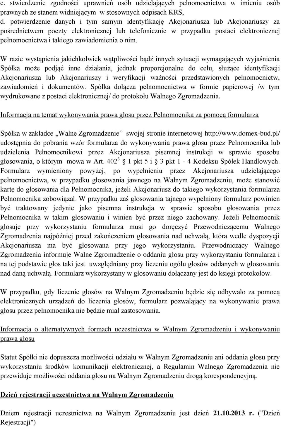zawiadomienia o nim.