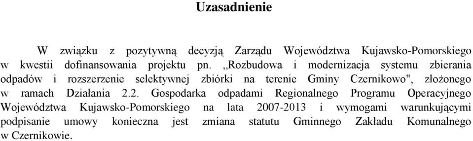 złożonego w ramach Działania 2.