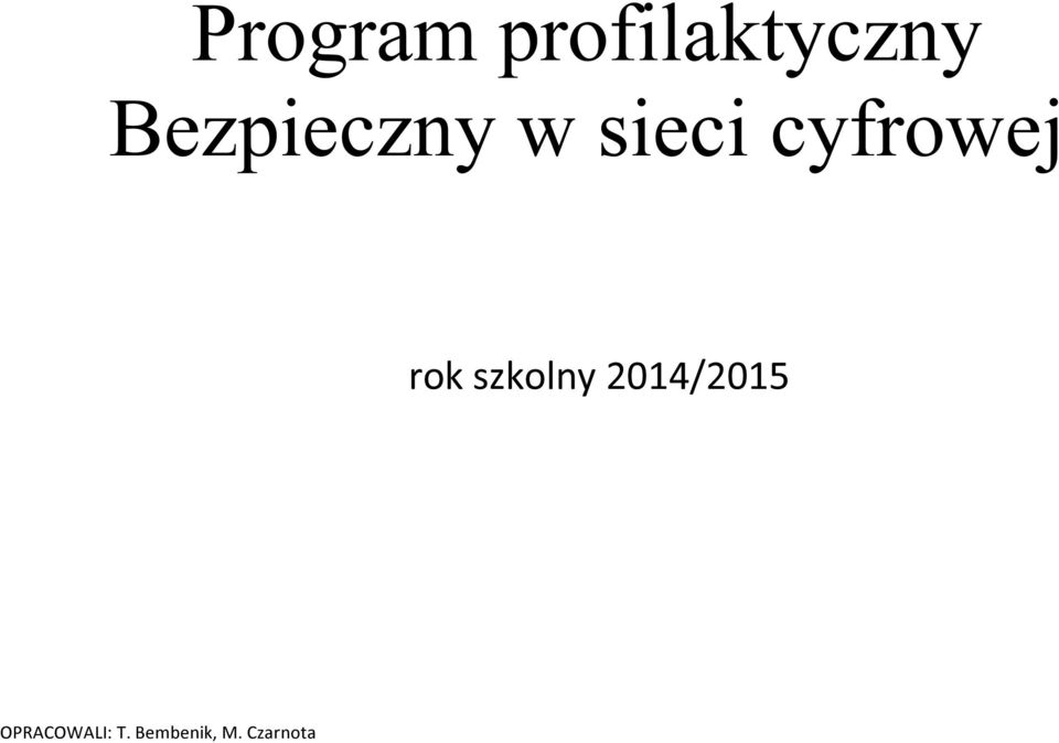 rok szkolny 2014/2015