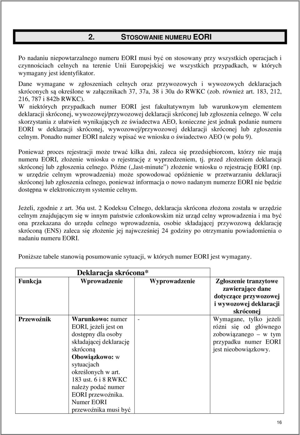 również art. 183, 212, 216, 787 i 842b RWKC).