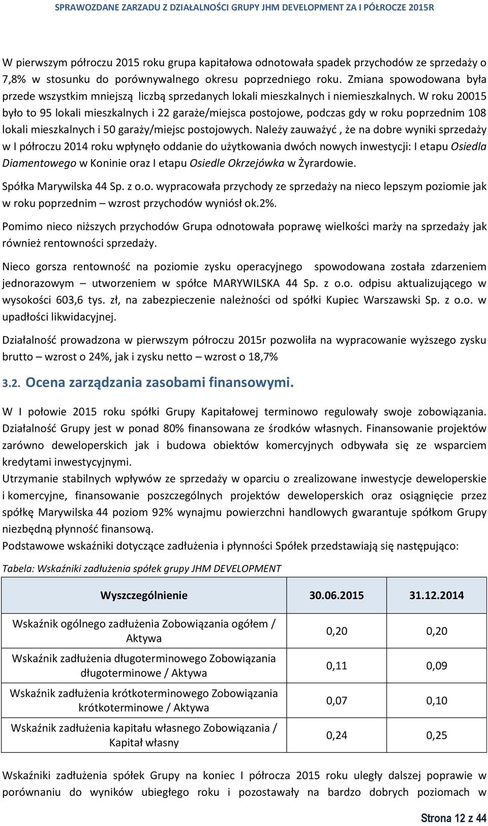 W roku 20015 było to 95 lokali mieszkalnych i 22 garaże/miejsca postojowe, podczas gdy w roku poprzednim 108 lokali mieszkalnych i 50 garaży/miejsc postojowych.