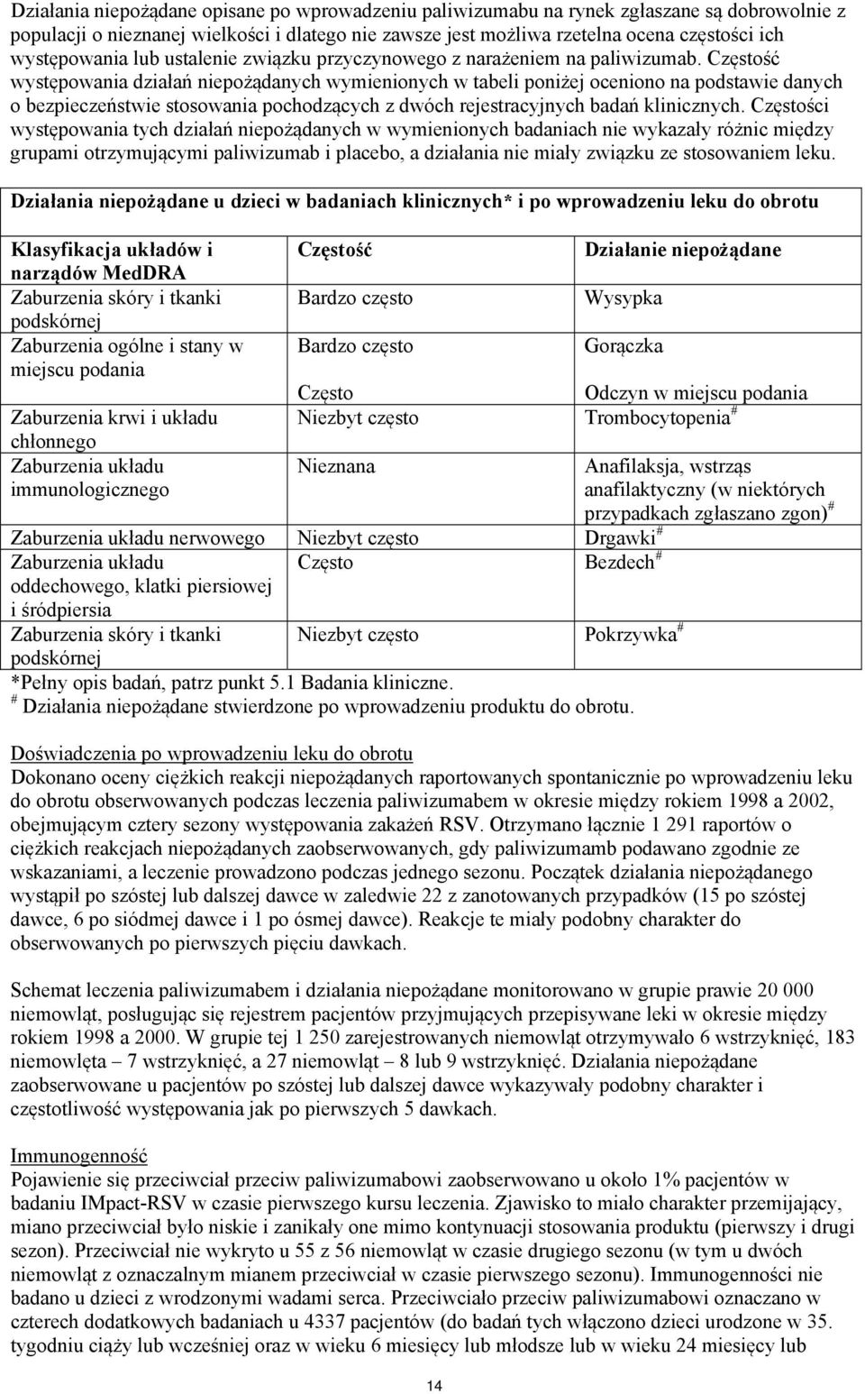 Częstość występowania działań niepożądanych wymienionych w tabeli poniżej oceniono na podstawie danych o bezpieczeństwie stosowania pochodzących z dwóch rejestracyjnych badań klinicznych.