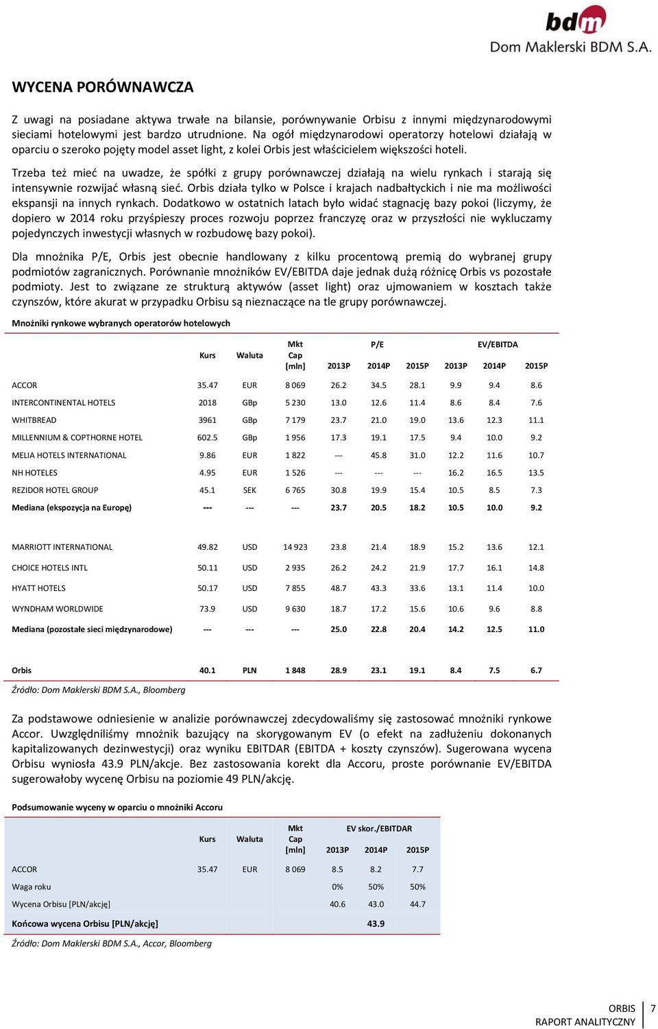 Trzeba też mieć na uwadze, że spółki z grupy porównawczej działają na wielu rynkach i starają się intensywnie rozwijać własną sieć.