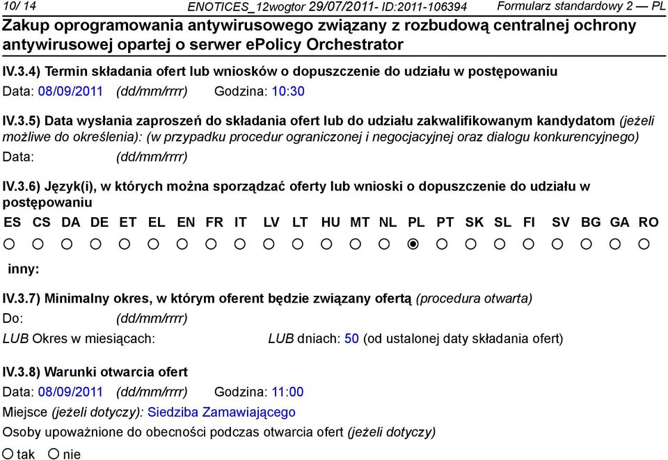 konkurencyjnego) Data: (dd/mm/rrrr) IV.3.