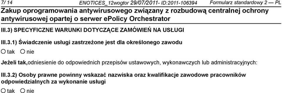 określonego zawodu Jeżeli,odsie do odpowiednich przepisów ustawowych, wykonawczych lub