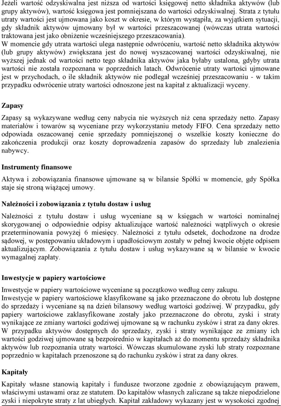 traktowana jest jako obniżenie wcześniejszego przeszacowania).