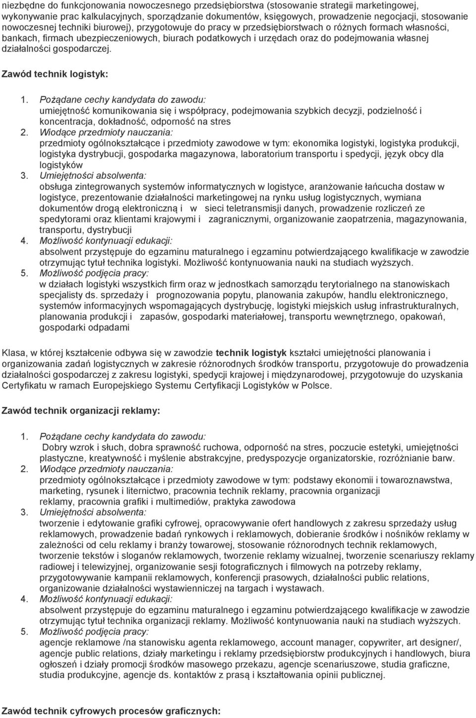 działalności gospodarczej.