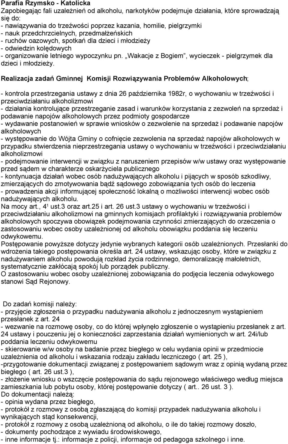 Wakacje z Bogiem, wycieczek - pielgrzymek dla dzieci i młodzieży.