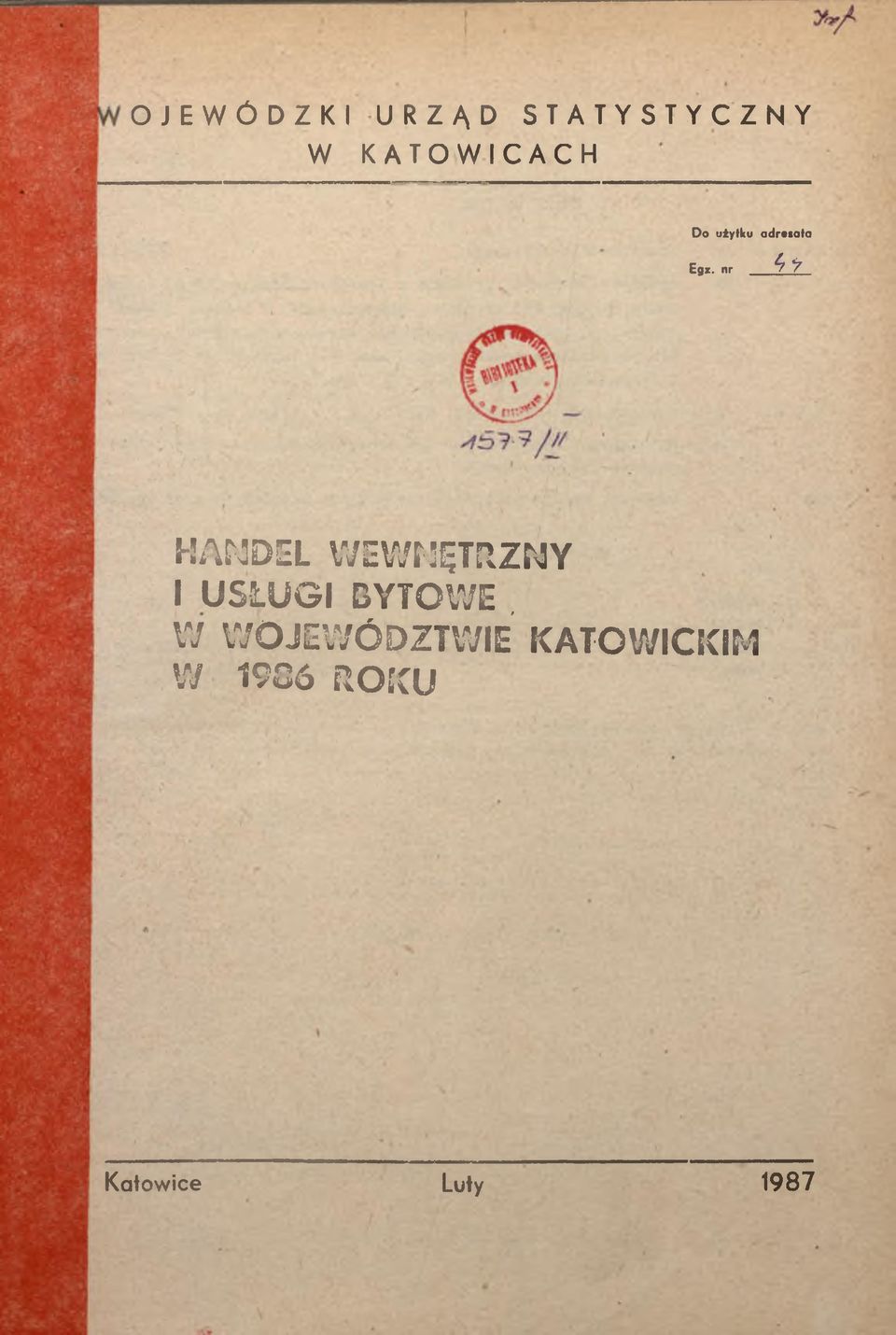 nr ^ *7 HANDEL WEWNĘTRZNY USŁUG