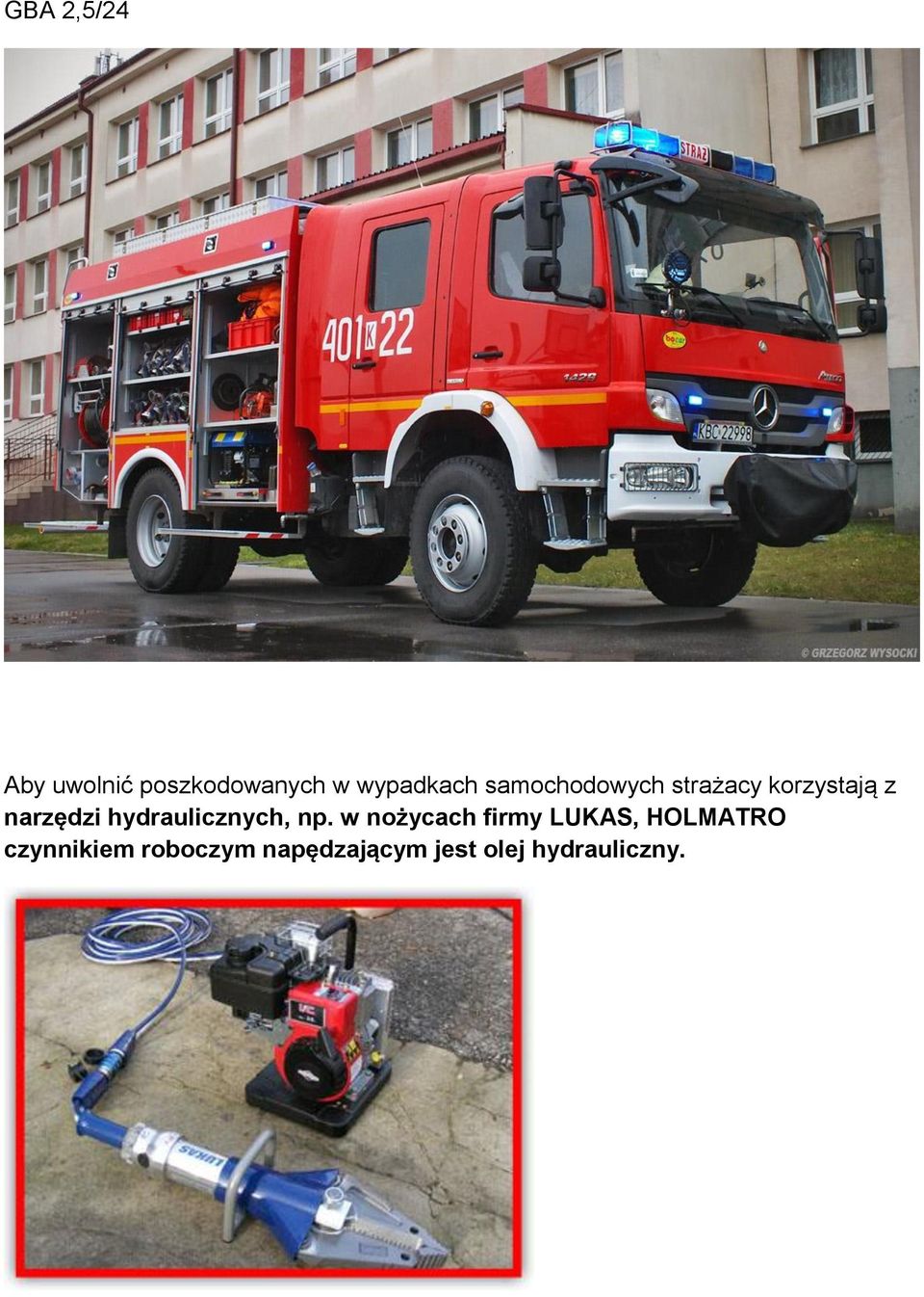hydraulicznych, np.