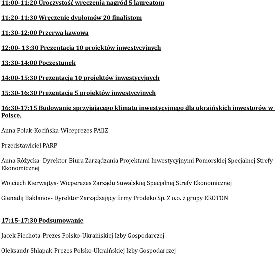 inwestorów w Polsce.