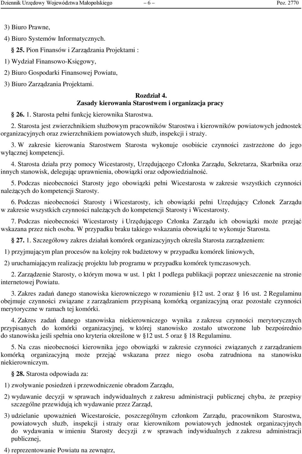 Zasady kierowania Starostwem i organizacja pracy 26