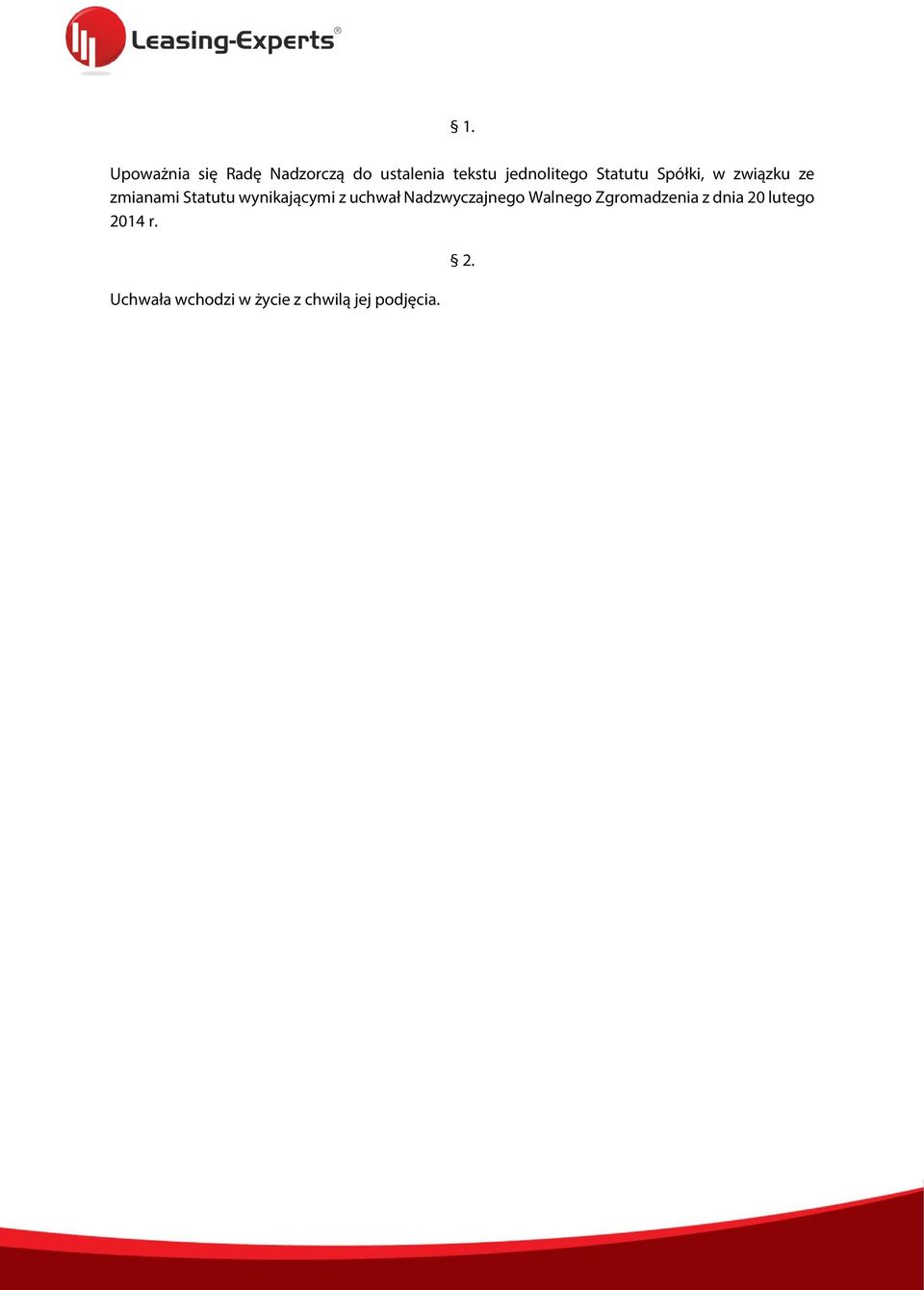 Spółki, w związku ze zmianami Statutu