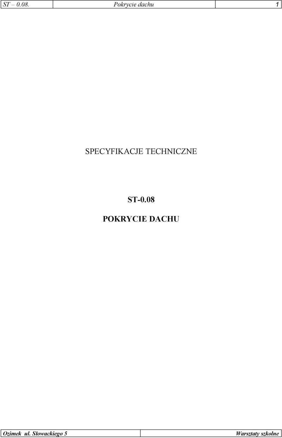 SPECYFIKACJE