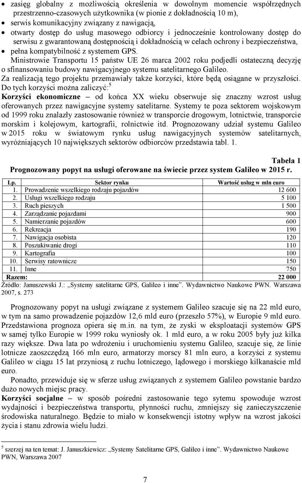 Ministrowie Transportu 15 państw UE 26 marca 2002 roku podjedli ostateczną decyzję o sfinansowaniu budowy nawigacyjnego systemu satelitarnego Galileo.