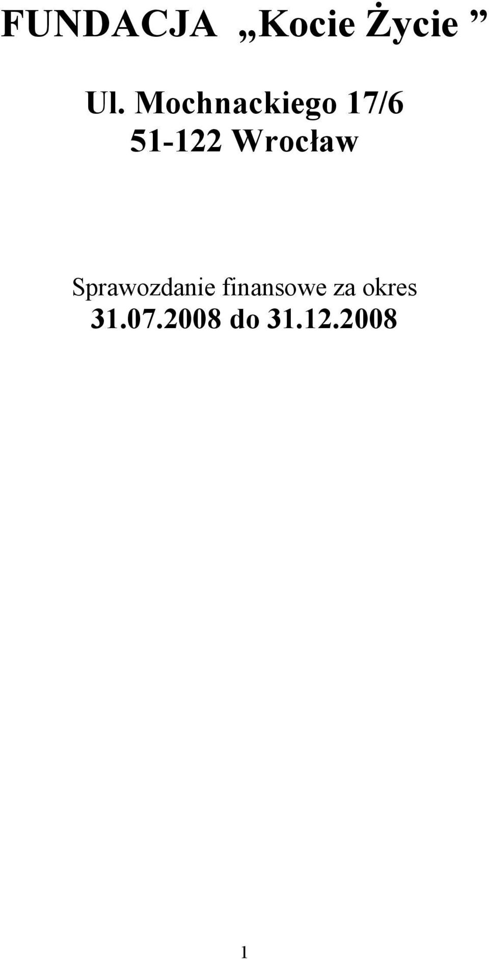 Wrocław Sprawozdanie