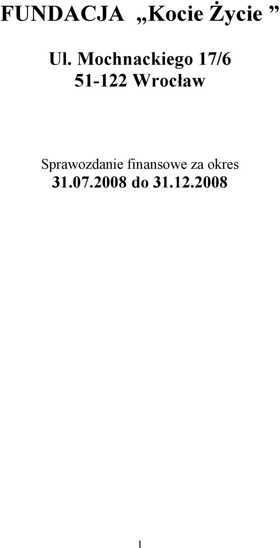 Wrocław Sprawozdanie