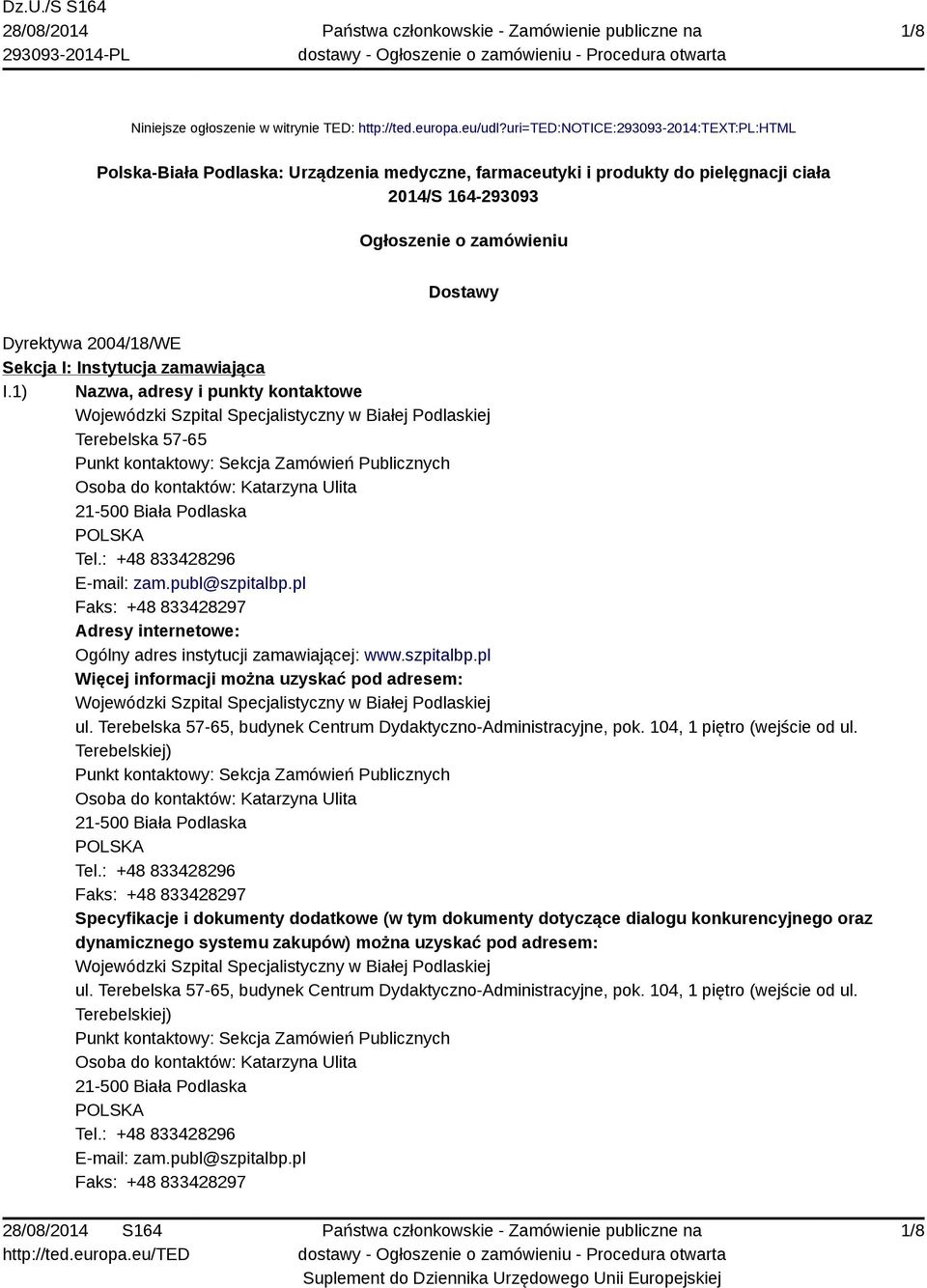 Sekcja I: Instytucja zamawiająca I.