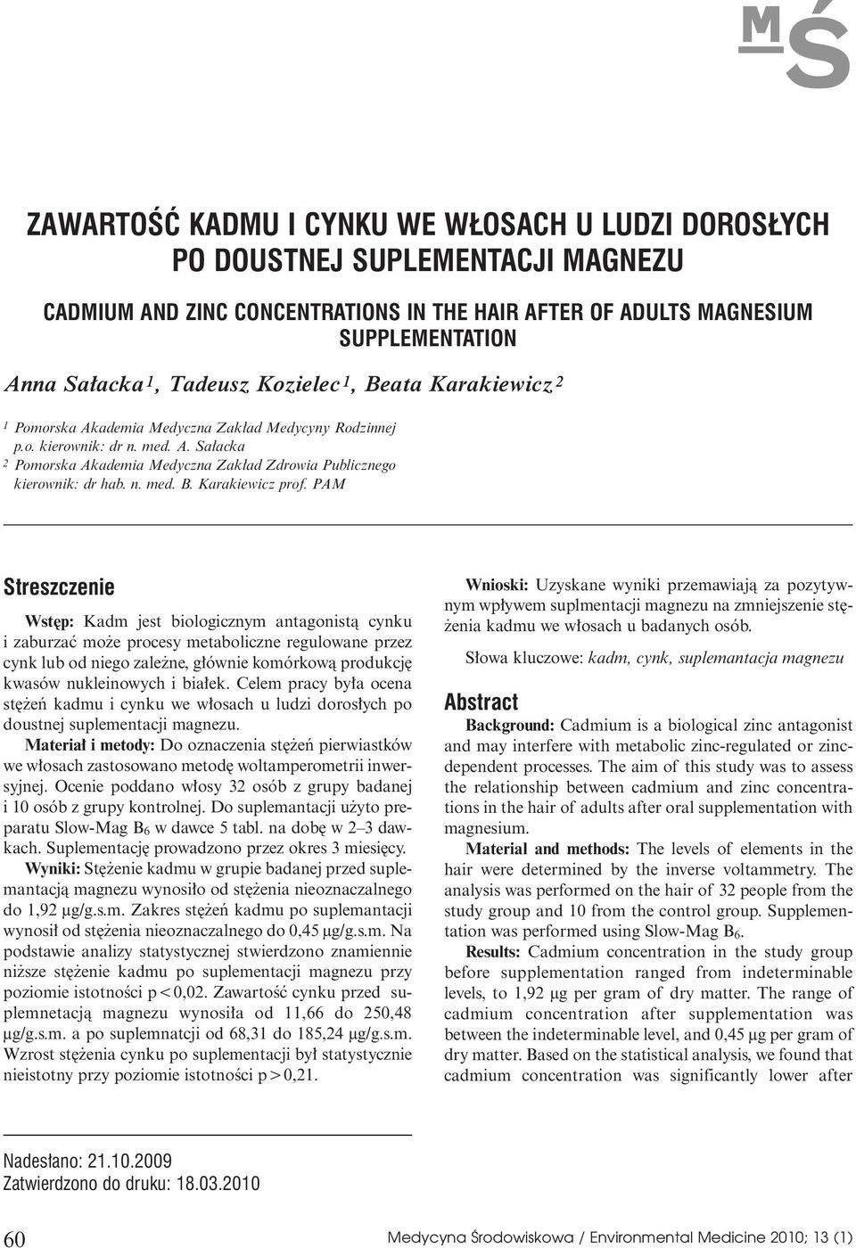 n. med. B. Karakiewicz prof.