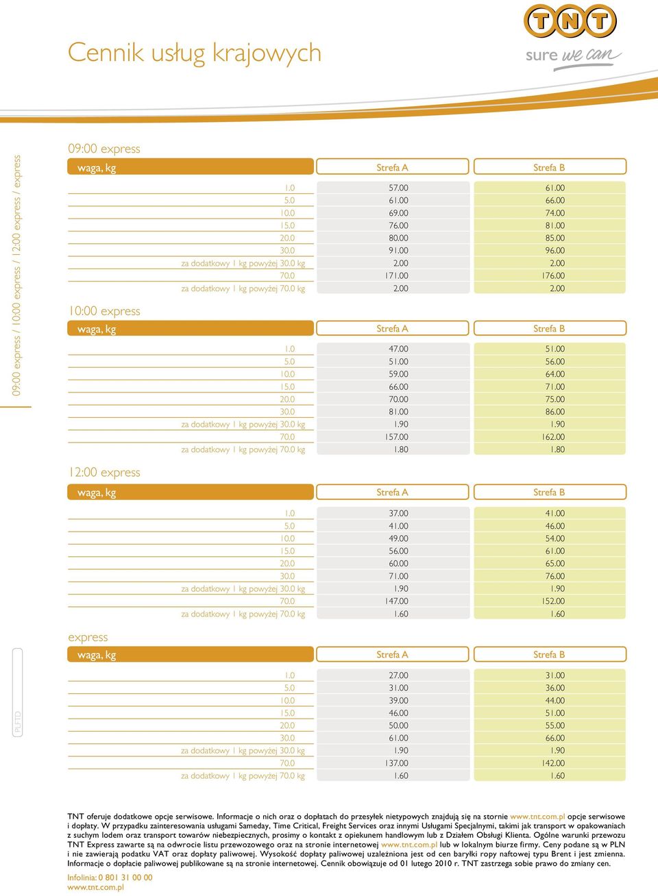 00 15.0 66.00 71.00 20.0 70.00 75.00 30.0 81.00 86.00 za dodatkowy 1 kg powyżej 30.0 kg 1.90 1.90 70.0 157.00 162.00 za dodatkowy 1 kg powyżej 70.0 kg 1.80 1.