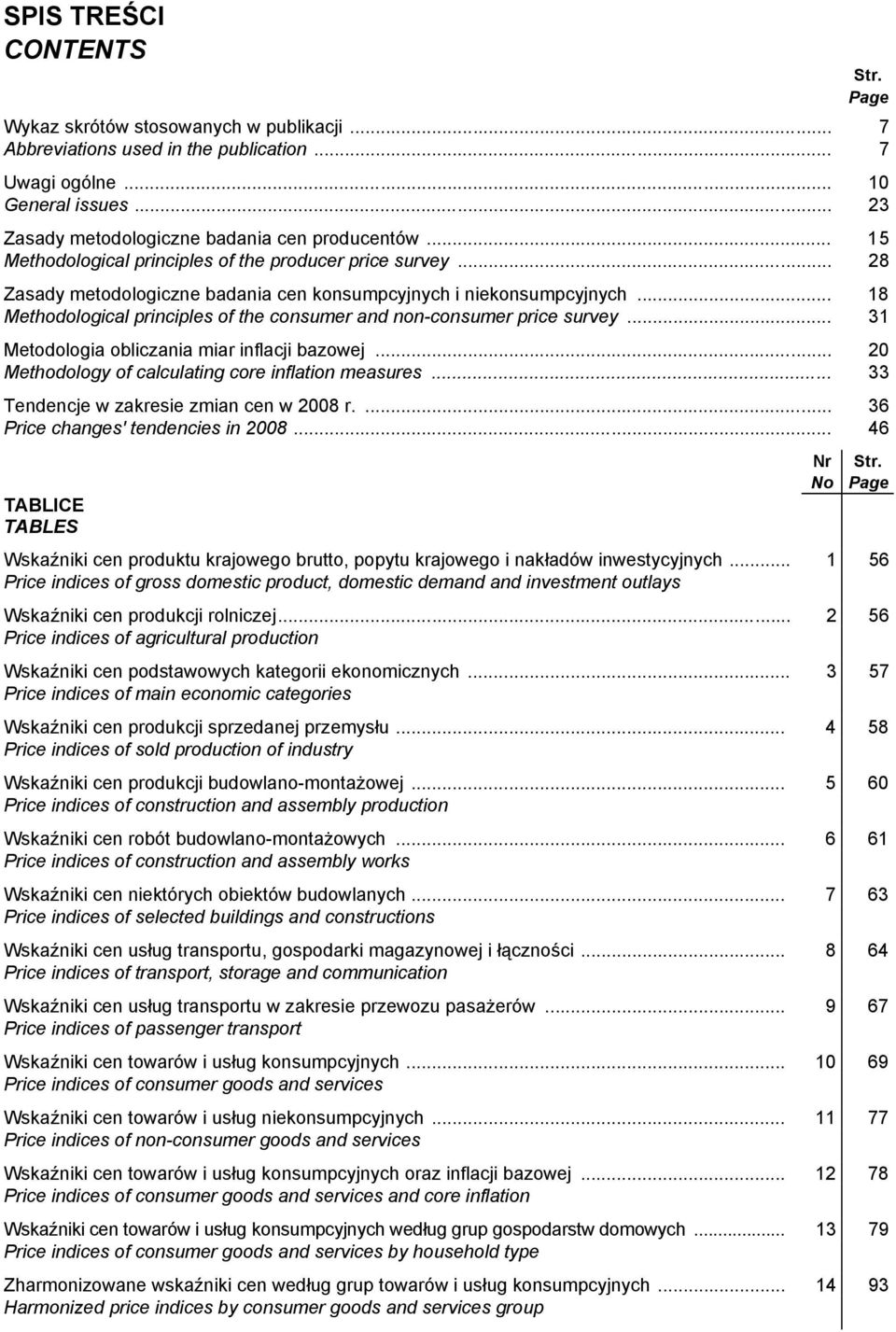 .. 18 Methodological principles of the consumer and non-consumer price survey... 31 Metodologia obliczania miar inflacji bazowej... 20 Methodology of calculating core inflation measures.