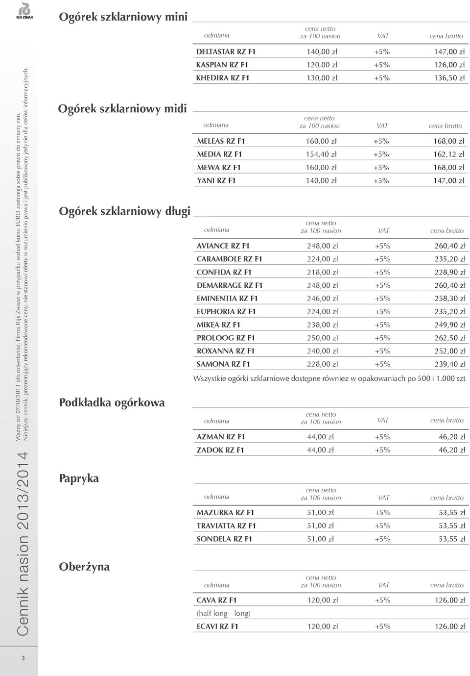 53,55 zł CAVA RZ F1 120,00 zł +5% 126,00 zł (half long - long) ECAVI RZ F1 120,00 zł +5% 126,00 zł MELEAS RZ F1 160,00 zł +5% 168,00 zł MEDIA RZ F1 154,40 zł +5% 162,12 zł MEWA RZ F1 160,00 zł +5%