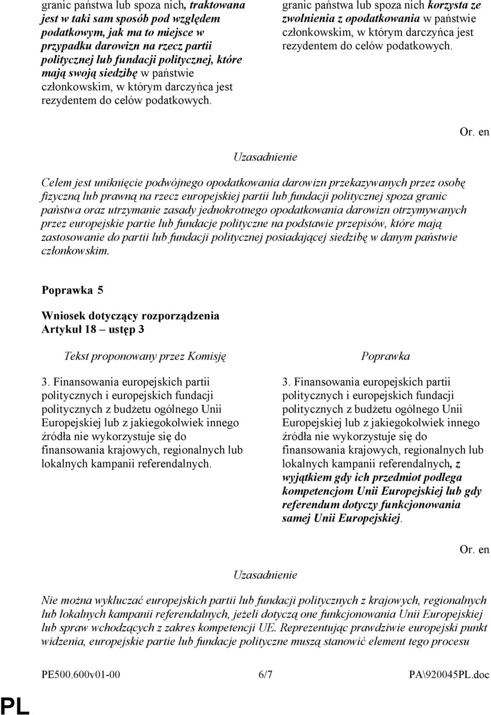 granic państwa lub spoza nich korzysta ze zwolnienia z opodatkowania w państwie członkowskim, w którym darczyńca jest rezydentem do celów podatkowych.