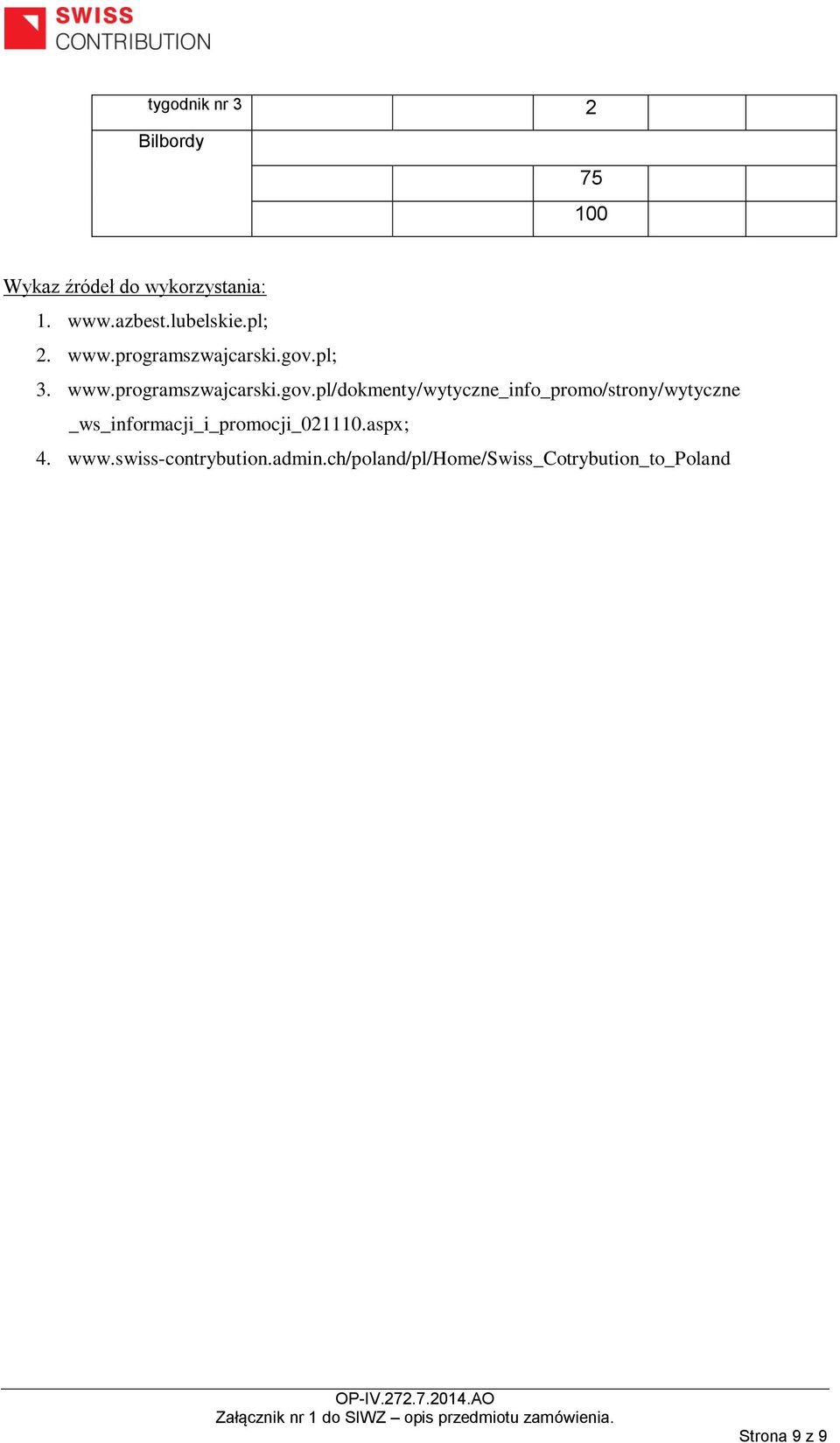 pl; 3. www.programszwajcarski.gov.