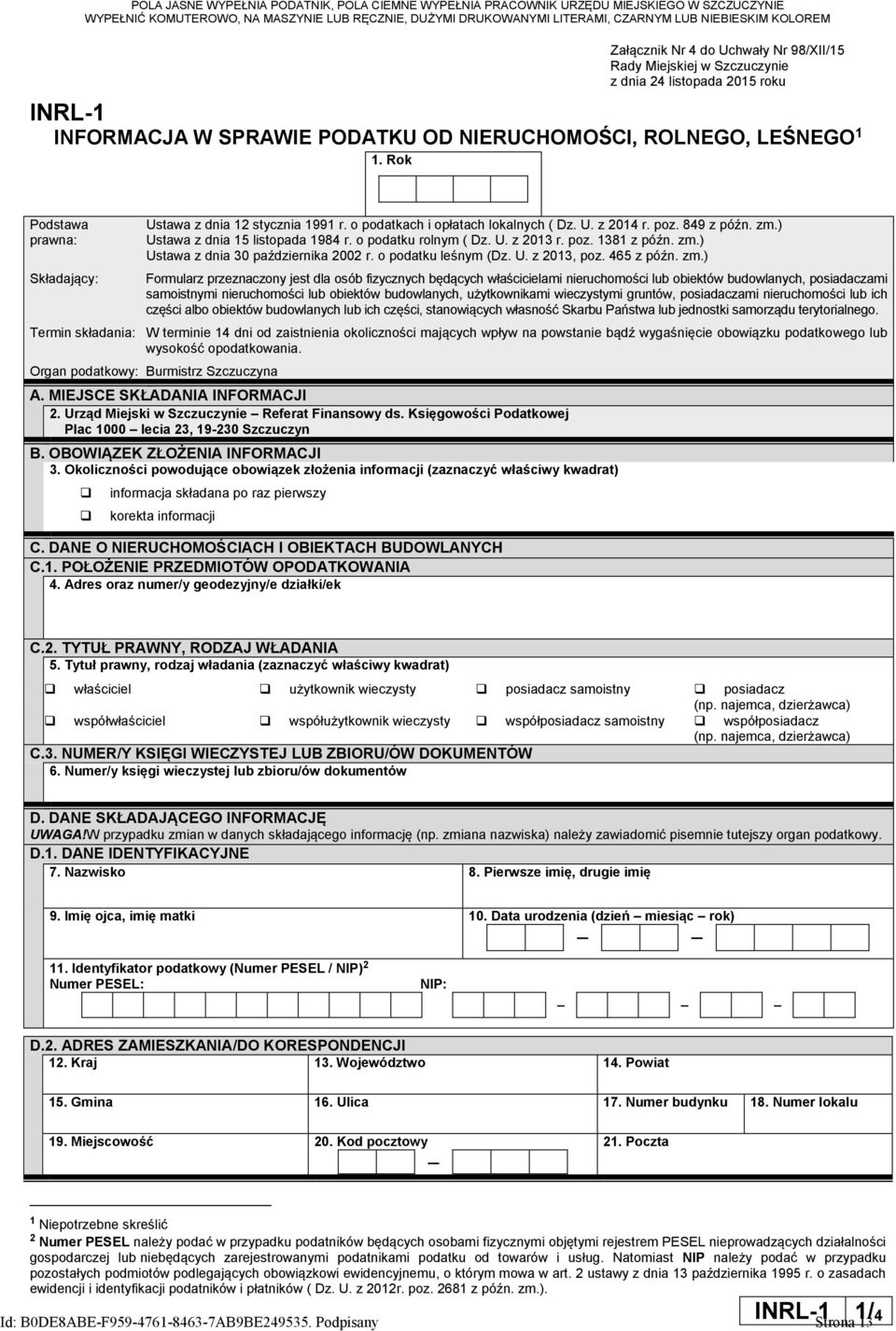 U. z 2013 r. poz. 1381 z późn. zm.