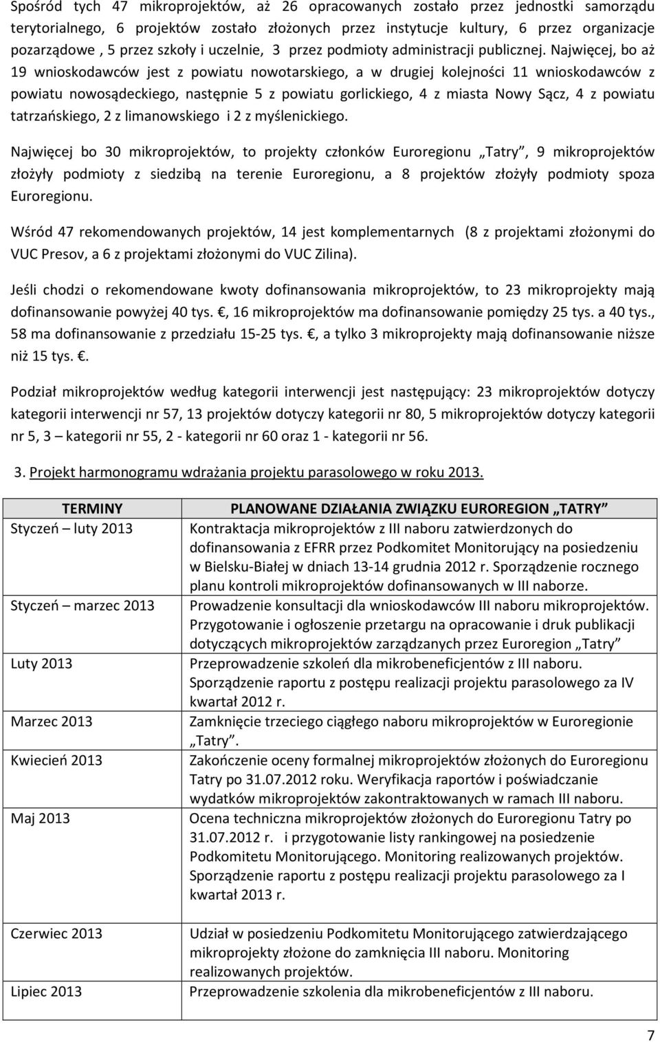 Najwięcej, bo aż 19 wnioskodawców jest z powiatu nowotarskiego, a w drugiej kolejności 11 wnioskodawców z powiatu nowosądeckiego, następnie 5 z powiatu gorlickiego, 4 z miasta Nowy Sącz, 4 z powiatu