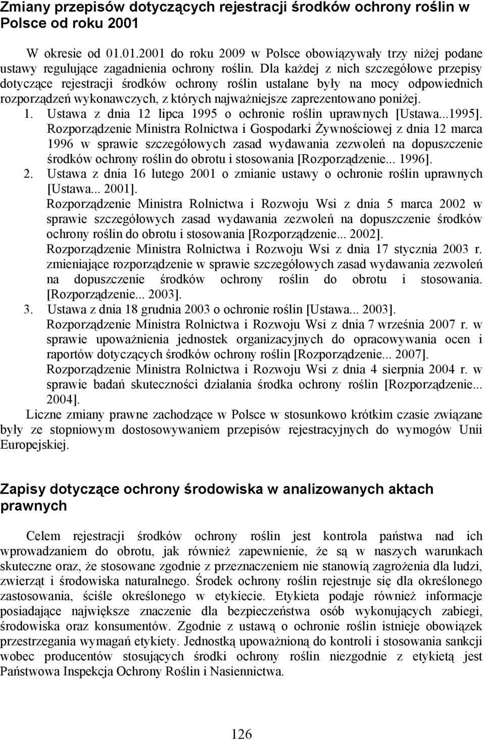 Ustawa z dnia 12 lipca 1995 o ochronie roślin uprawnych [Ustawa...1995].